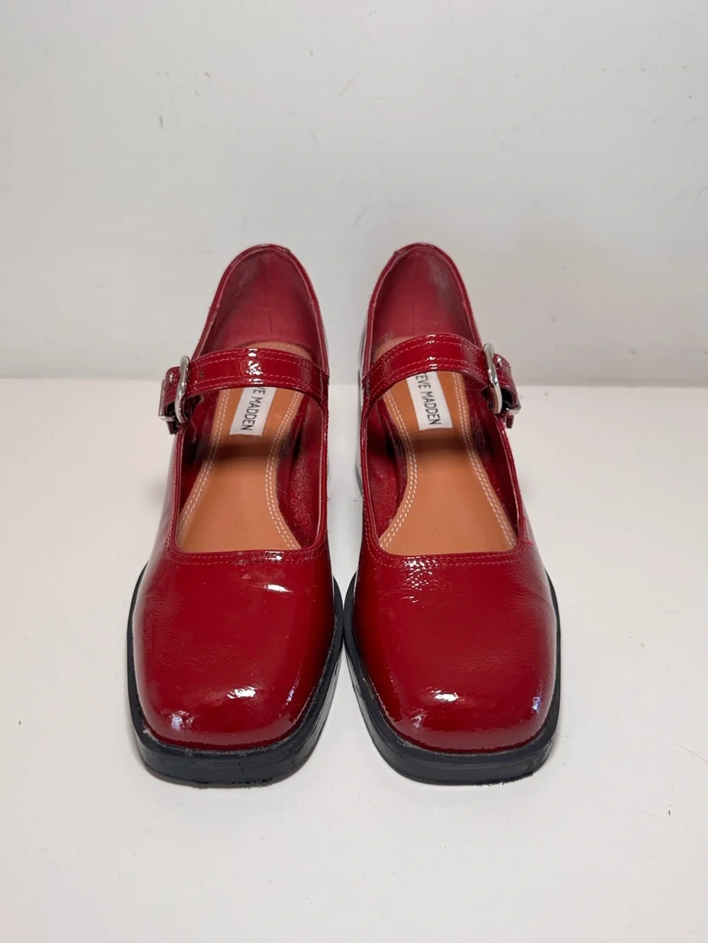 Steve Madden Lisbon Red Patent Mary Jane Heels
